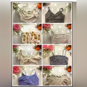 Eight tank tops